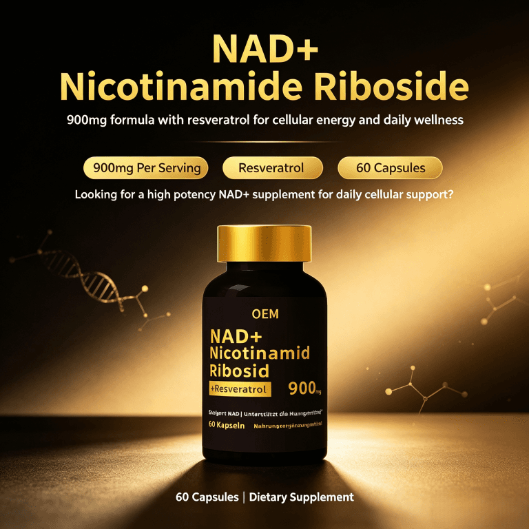 Non-GMO NAD+ Anti-Aging Capsules Cellular Energy & DNA Repair Support NAD Booster for Brain Function & Immune Health