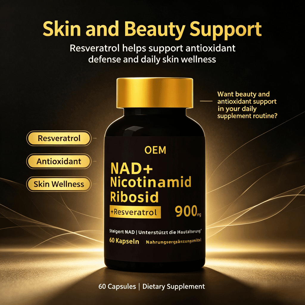Non-GMO NAD+ Anti-Aging Capsules Cellular Energy & DNA Repair Support NAD Booster for Brain Function & Immune Health