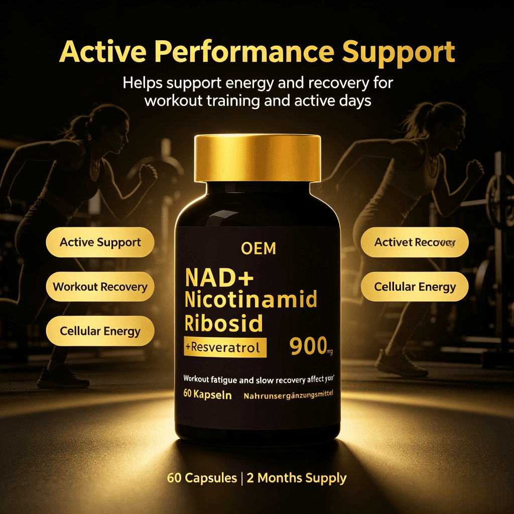 Non-GMO NAD+ Anti-Aging Capsules Cellular Energy & DNA Repair Support NAD Booster for Brain Function & Immune Health