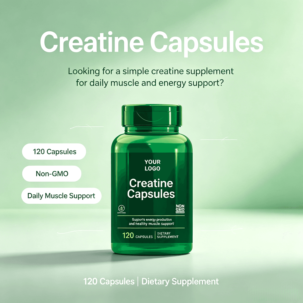 Creatine Monohydrate Capsules Adult Muscle Strength & Performance Improvement Recovery Sports Supplements