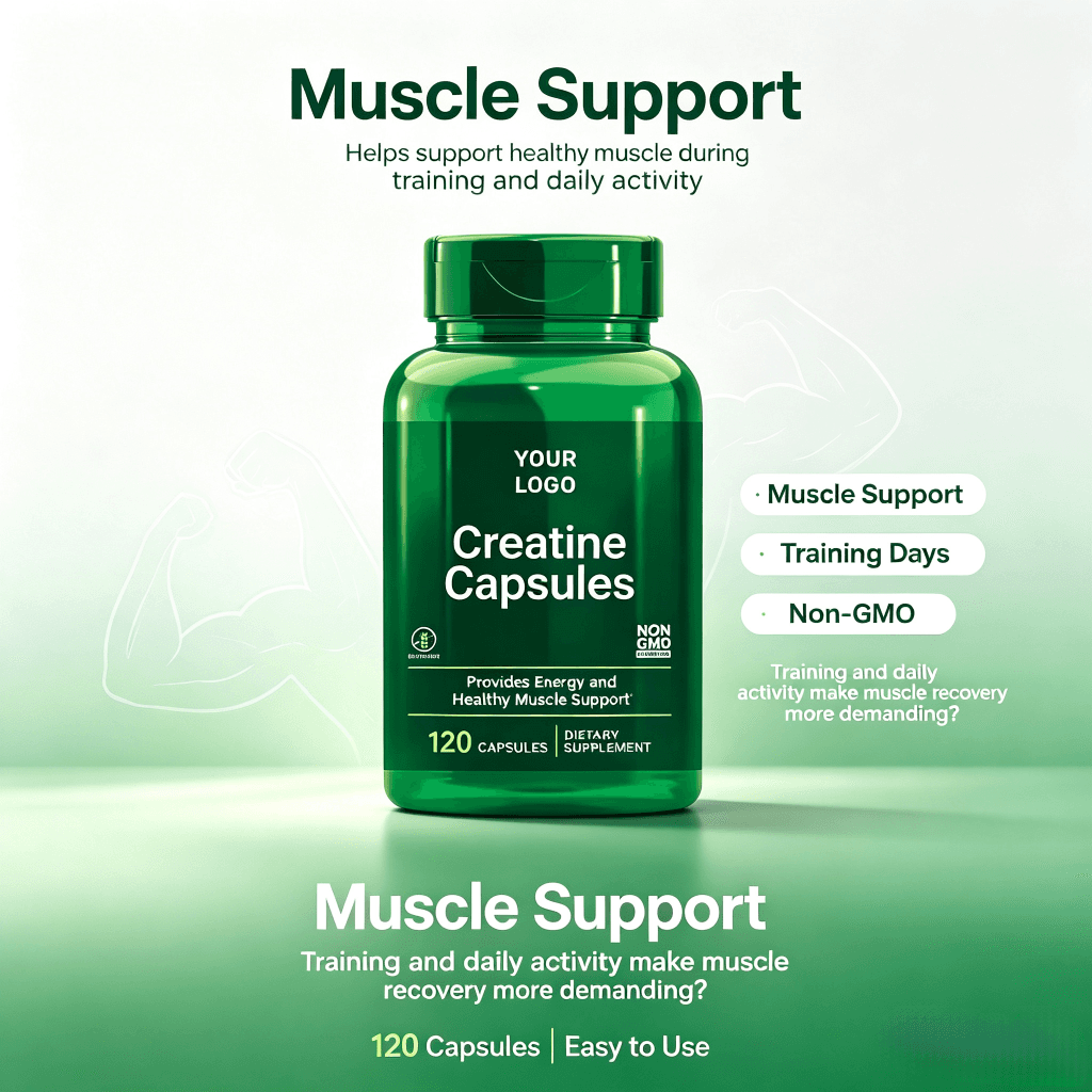 Creatine Monohydrate Capsules Adult Muscle Strength & Performance Improvement Recovery Sports Supplements