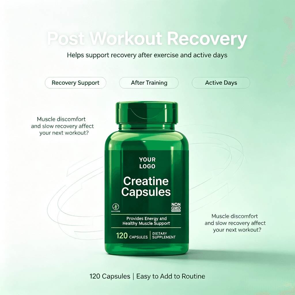 Creatine Monohydrate Capsules Adult Muscle Strength & Performance Improvement Recovery Sports Supplements