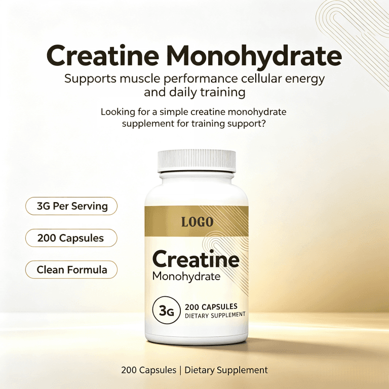 Private Label Adult Creatine Monohydrate 5000mg Energy Capsules-Sports Supplement