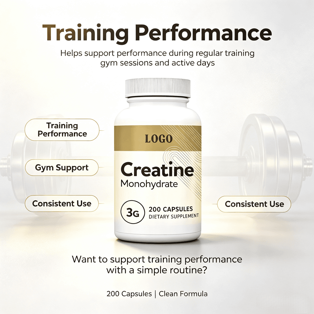 Private Label Adult Creatine Monohydrate 5000mg Energy Capsules-Sports Supplement