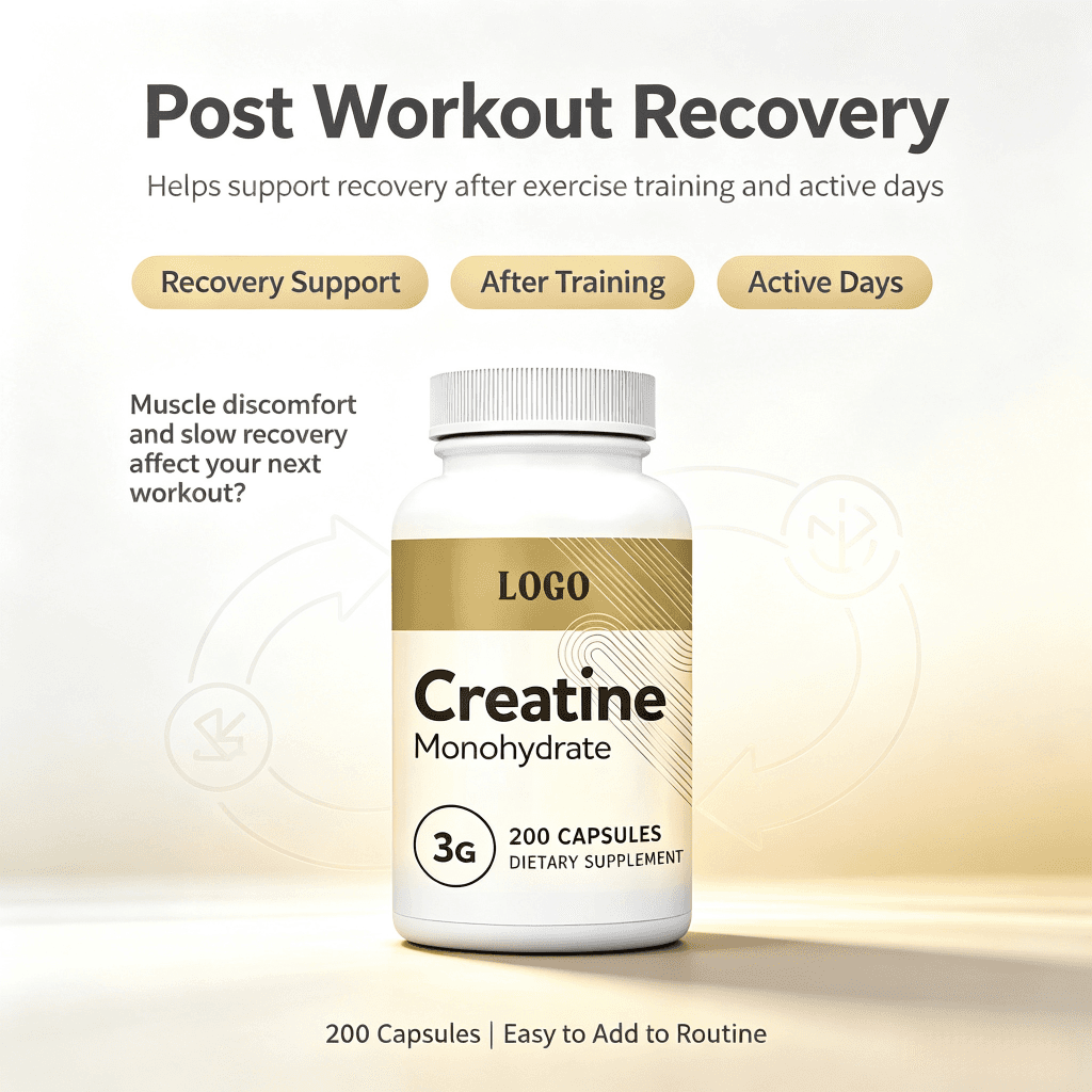 Private Label Adult Creatine Monohydrate 5000mg Energy Capsules-Sports Supplement