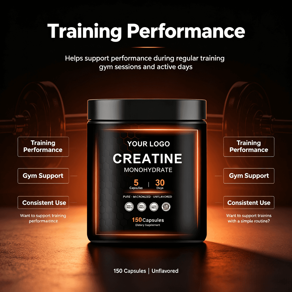 OEM ODM Creatine Monohydrate Capsules Instant Creatine Capsules Supplement for Muscle &Strength