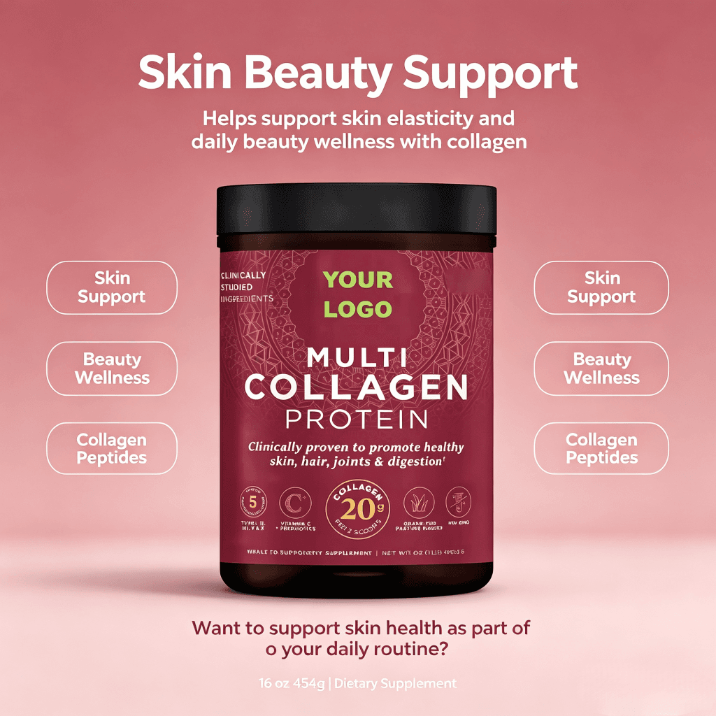 Huaguang Customized Collagen Peptides Hyaluronic Acid Vitamin C Hydrolyzed Collagen Protein Powder 5g OEM/ODM Service Skin Care