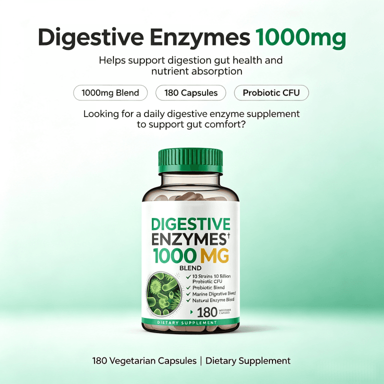 Promoting Healthy Digestion Supplement for Adults Cleanse Colon Digestive Enzyme Capsules