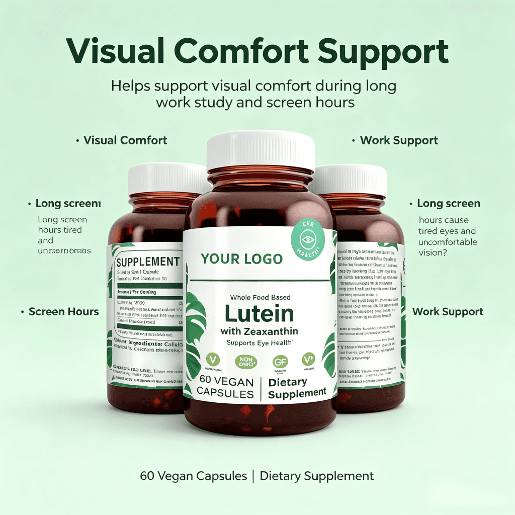 Low Moq Private Label Herbal Ingredients Lutein and Zeaxanthin Lutein Capsule Lutein Supplement for Eye Care Cheap Price