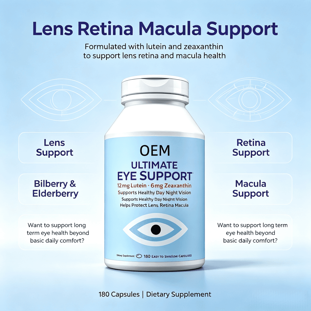 Premium Eye Care Supplement Shield Eyes From Blue Light Eye Supplements Enhance Visual Clarity for Office Workers
