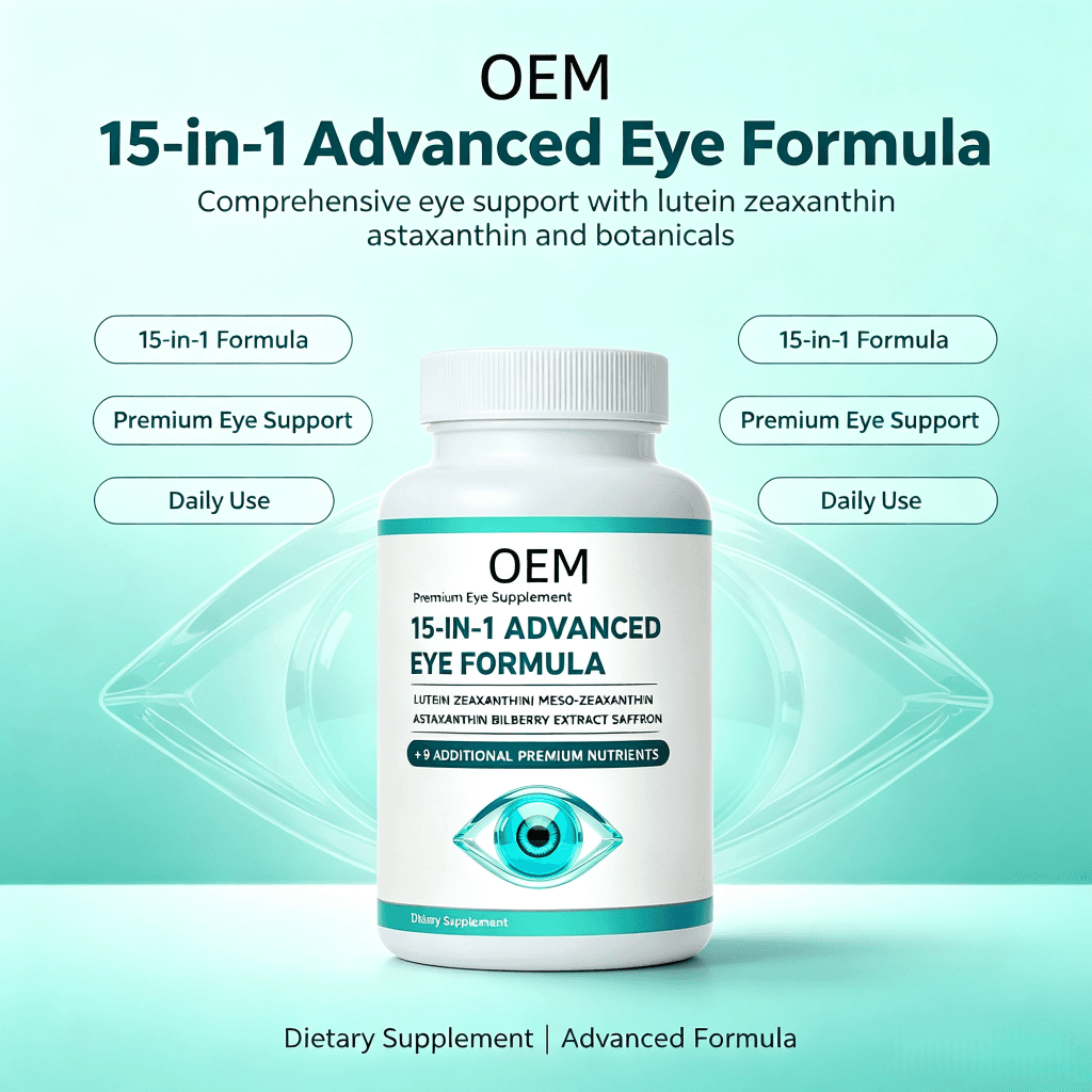 Natural Eye Capsules Vitamins with Lutein Zeaxanthin and Bilberry Extract Eye Strain and Support Long Term Eye Health