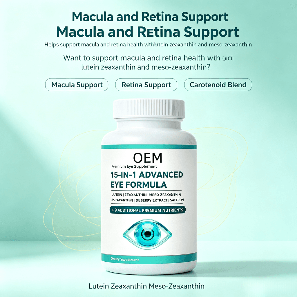 Natural Eye Capsules Vitamins with Lutein Zeaxanthin and Bilberry Extract Eye Strain and Support Long Term Eye Health