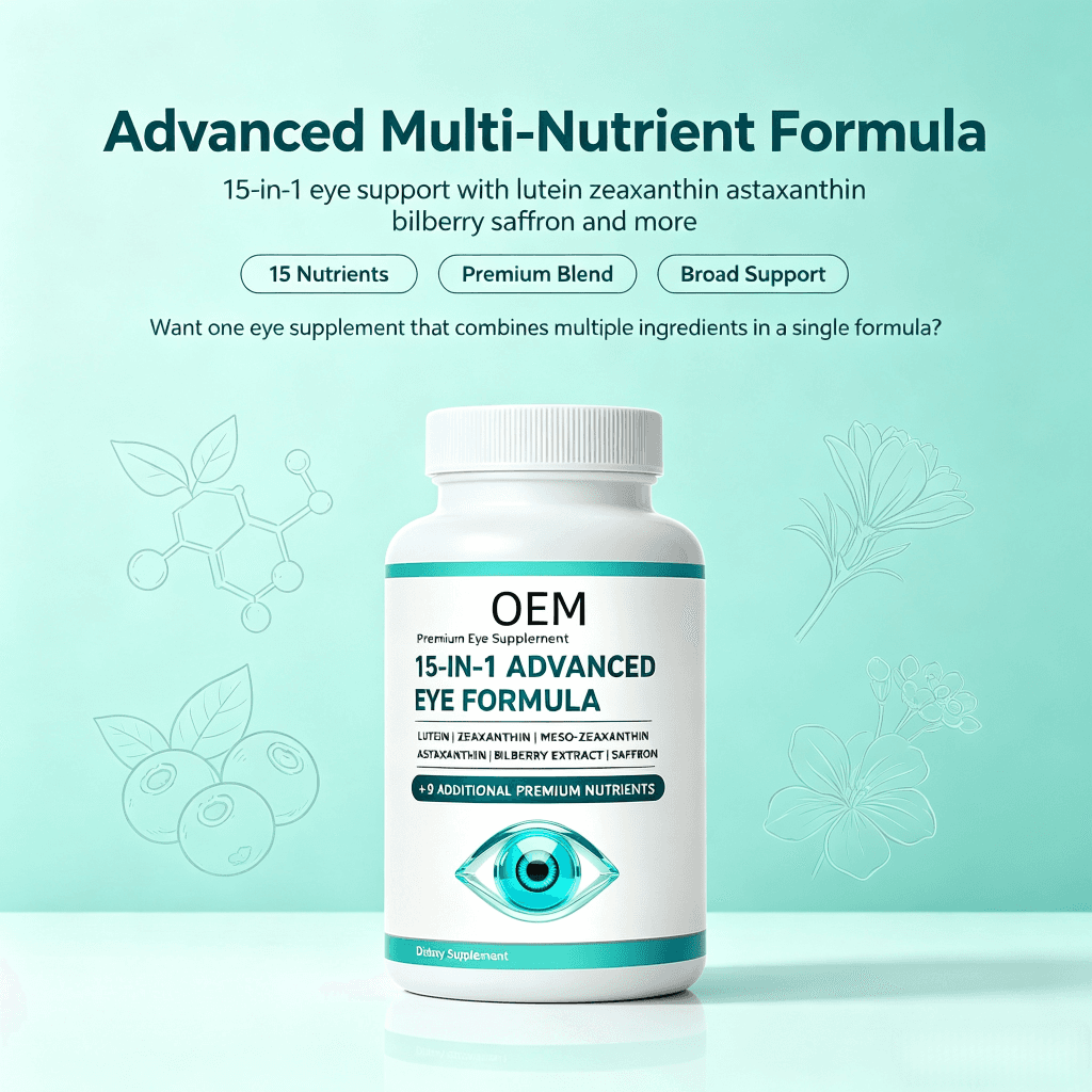 Natural Eye Capsules Vitamins with Lutein Zeaxanthin and Bilberry Extract Eye Strain and Support Long Term Eye Health