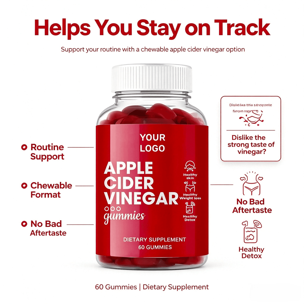 New Apple Cider Vinegar Gummies Acv Vegetarian Diet Products Healthcare Supplements Gummies Weight Control Fat Burning Gummies