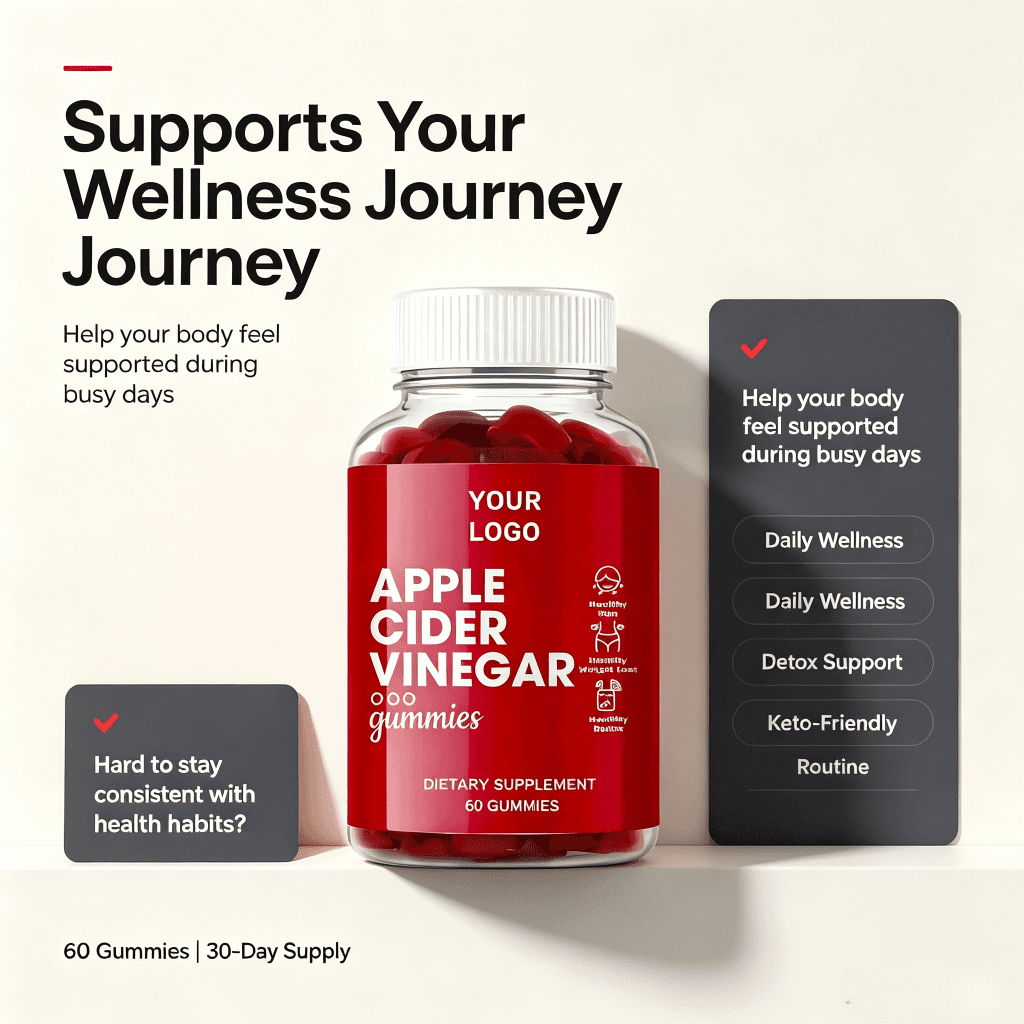 New Apple Cider Vinegar Gummies Acv Vegetarian Diet Products Healthcare Supplements Gummies Weight Control Fat Burning Gummies