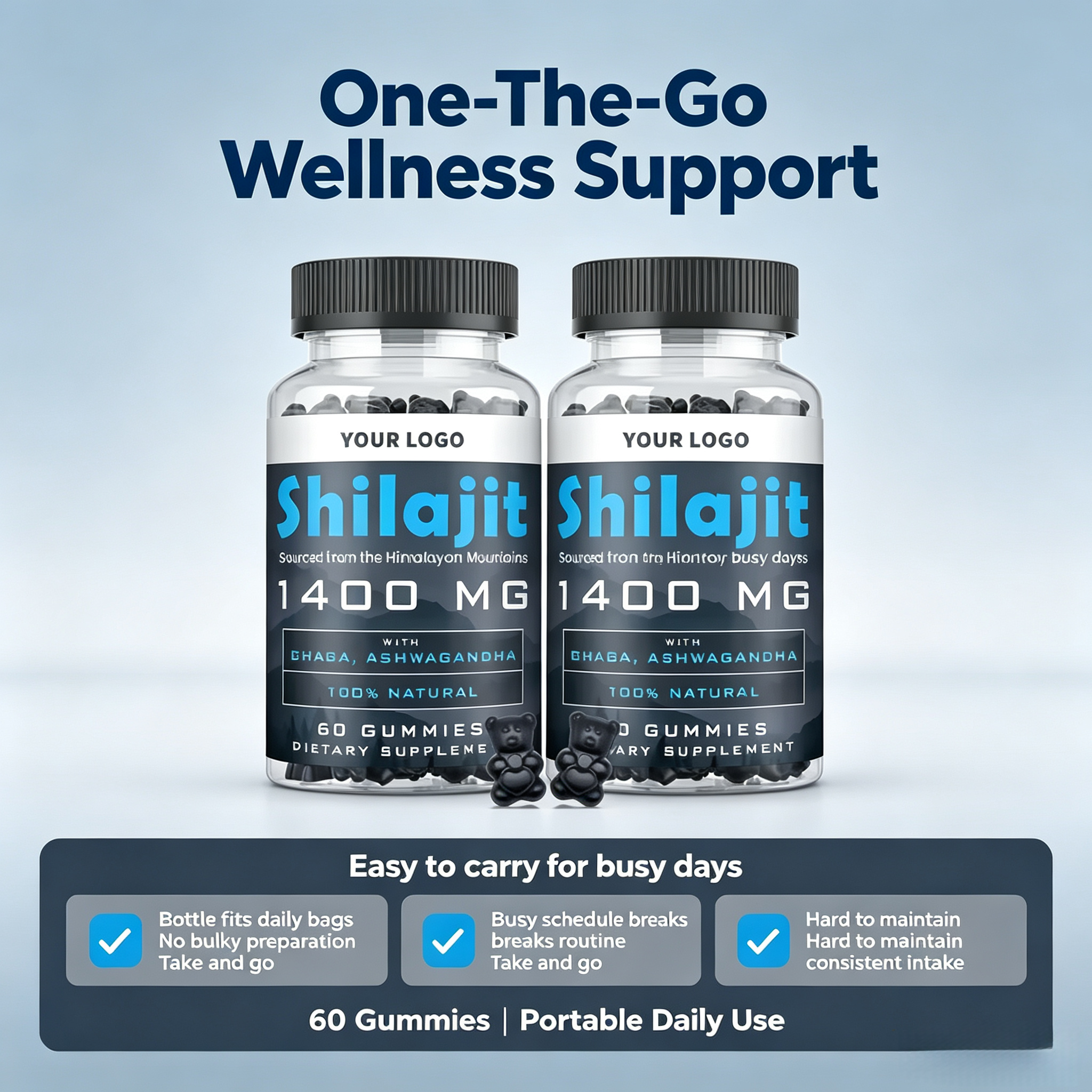 Best Selling Sugar-free Shilajit Extract Gummies Fulvic Acid Improves Focus for Adults Not for Pregnant Women