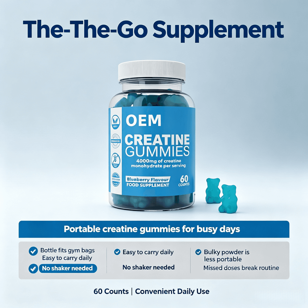 Sugar-Free Creatine Gummies Enhance Athletic Performance Focus & Endurance Vegan Creatine Easy to Chew Daily Fitness Gummies
