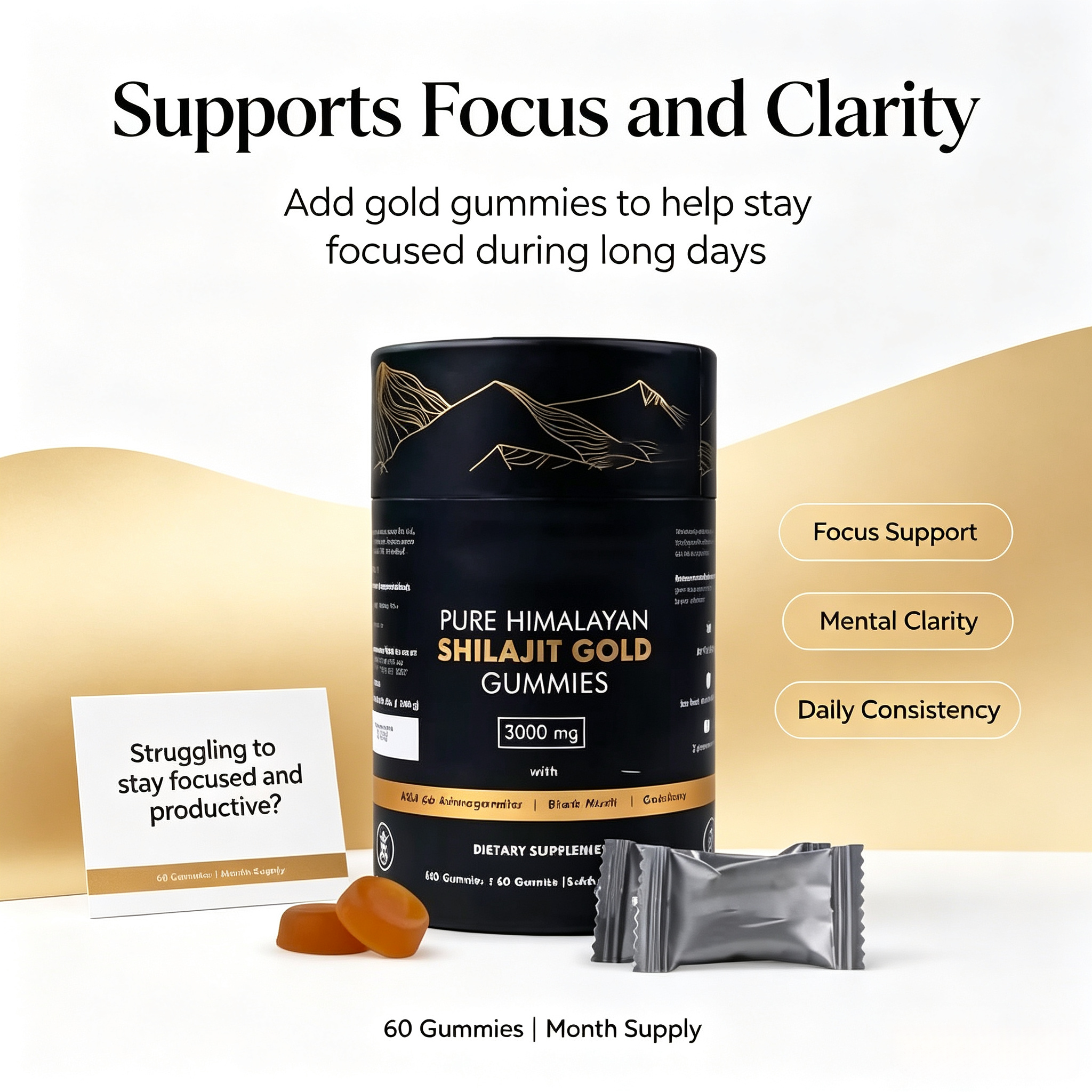 Factory OEM Wholesale Natural Shilajit Supplement Private Label Pure Himalayan Shilajit Gummies