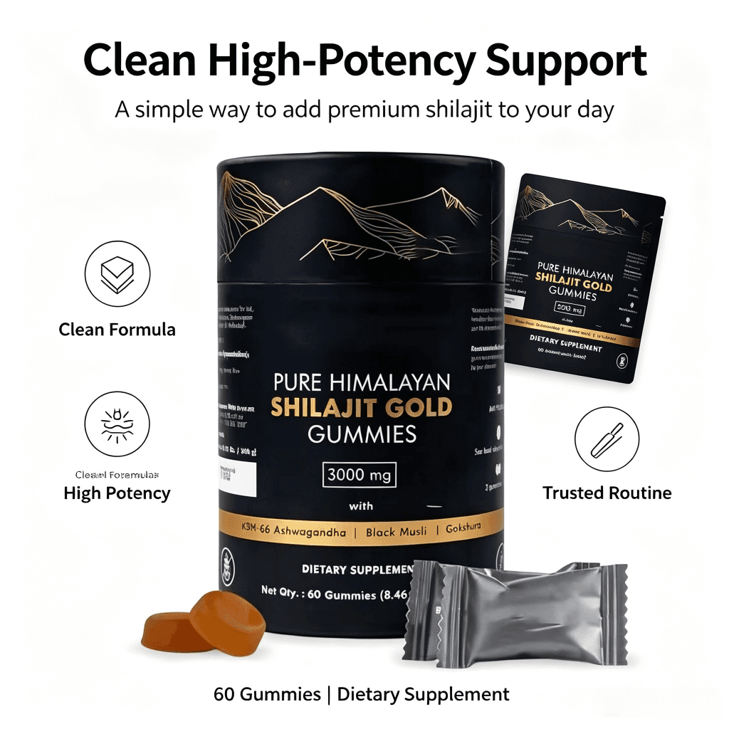 Factory OEM Wholesale Natural Shilajit Supplement Private Label Pure Himalayan Shilajit Gummies