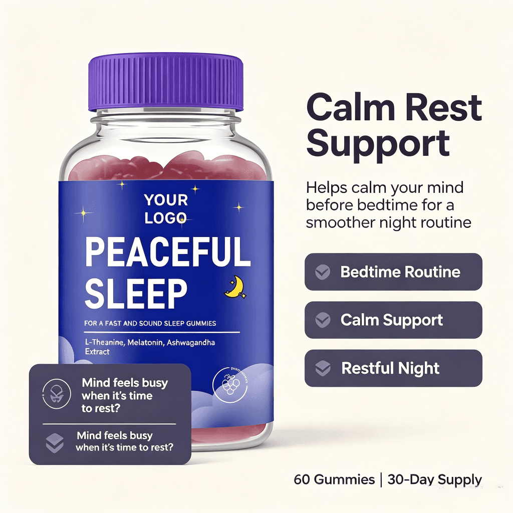 Good Taste Custom Flavor Sleep Deep Fruit Pectin Gummies Vitamin Sleep Deep Gummies Sleep Melatonin Gummies