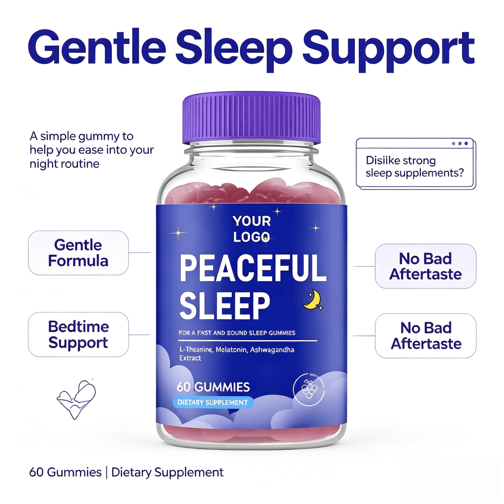 Good Taste Custom Flavor Sleep Deep Fruit Pectin Gummies Vitamin Sleep Deep Gummies Sleep Melatonin Gummies