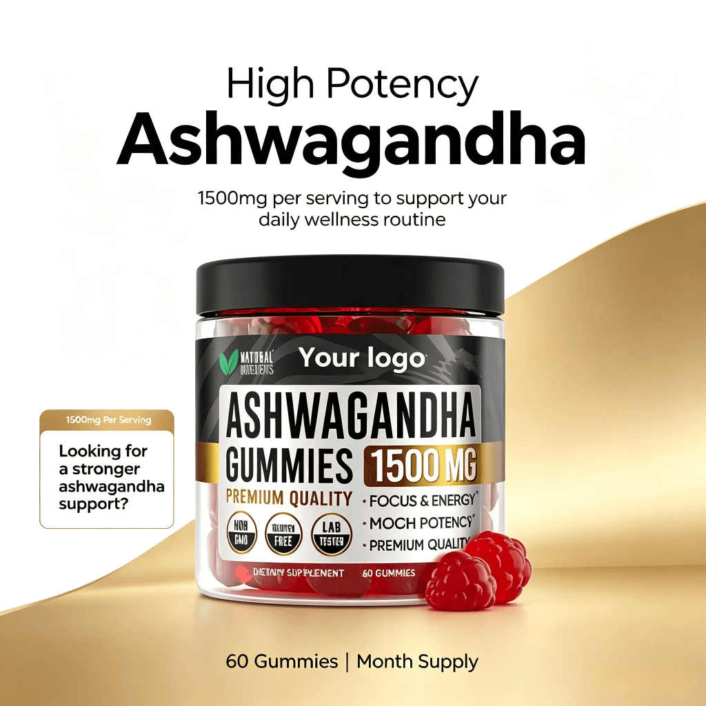 2025 Hot Selling Factory Wholesale Sleep Stress Gummy Supplement Magnesium Glycinate Ashwagandha Gummies With Lemon Balm