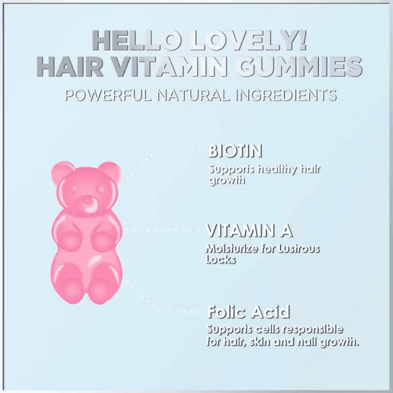Vegan Biotin Collagen Gummies for Hair Skin Nails Whitening Adult Hair Loss Support