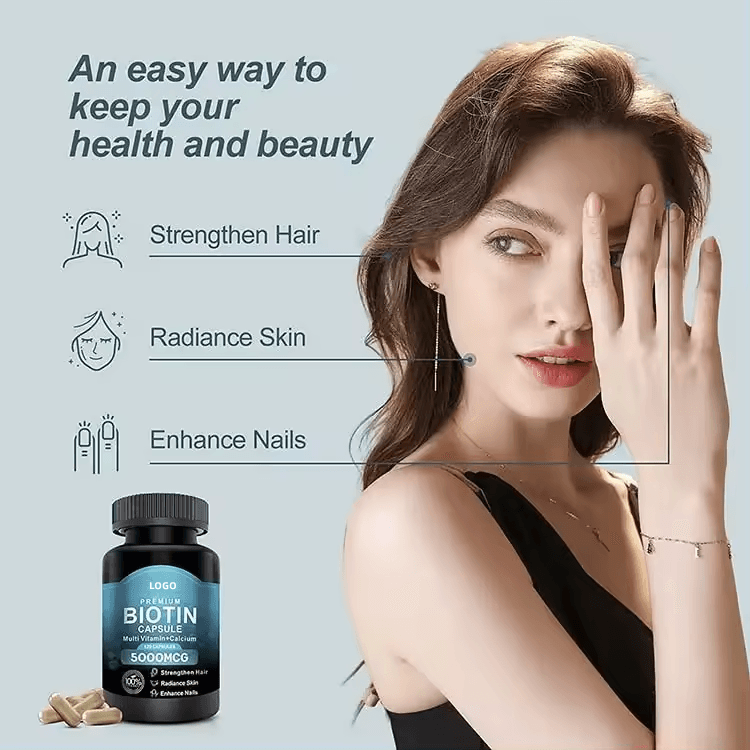 Vegan Biotin Keratin Collagen Capsules Heathcare Supplement Biotin Capsules for Hair Skin & Nails