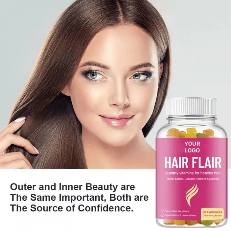 Vegan Biotin Gummies Biotin and Rich Vitamins Supplement for Hair Skin Nails Support