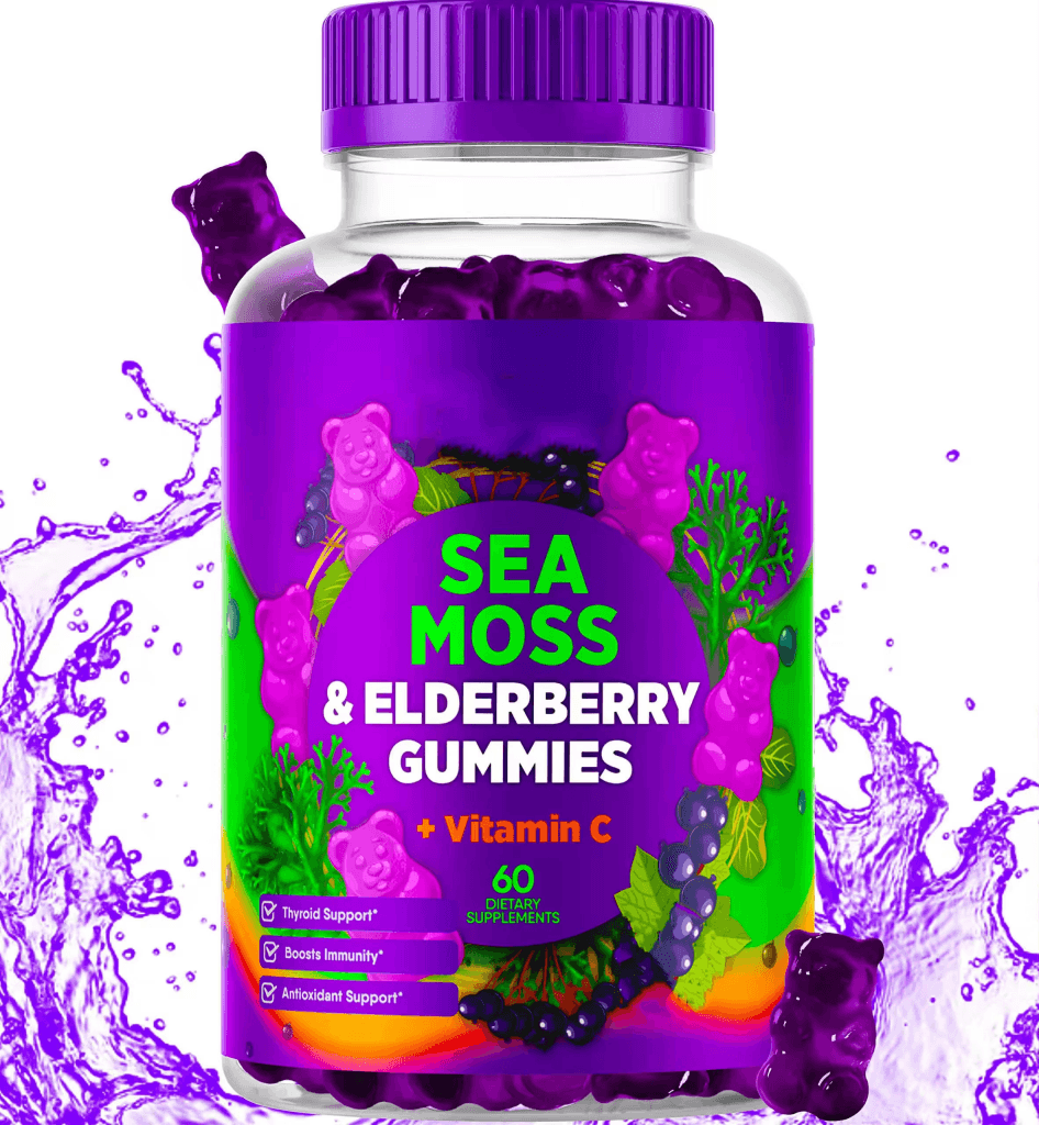 Private Label Organic Irish Bulk Bladderwrack Oem Burdock Root Elderberry Vegan Seamoss Sea Moss Gummies