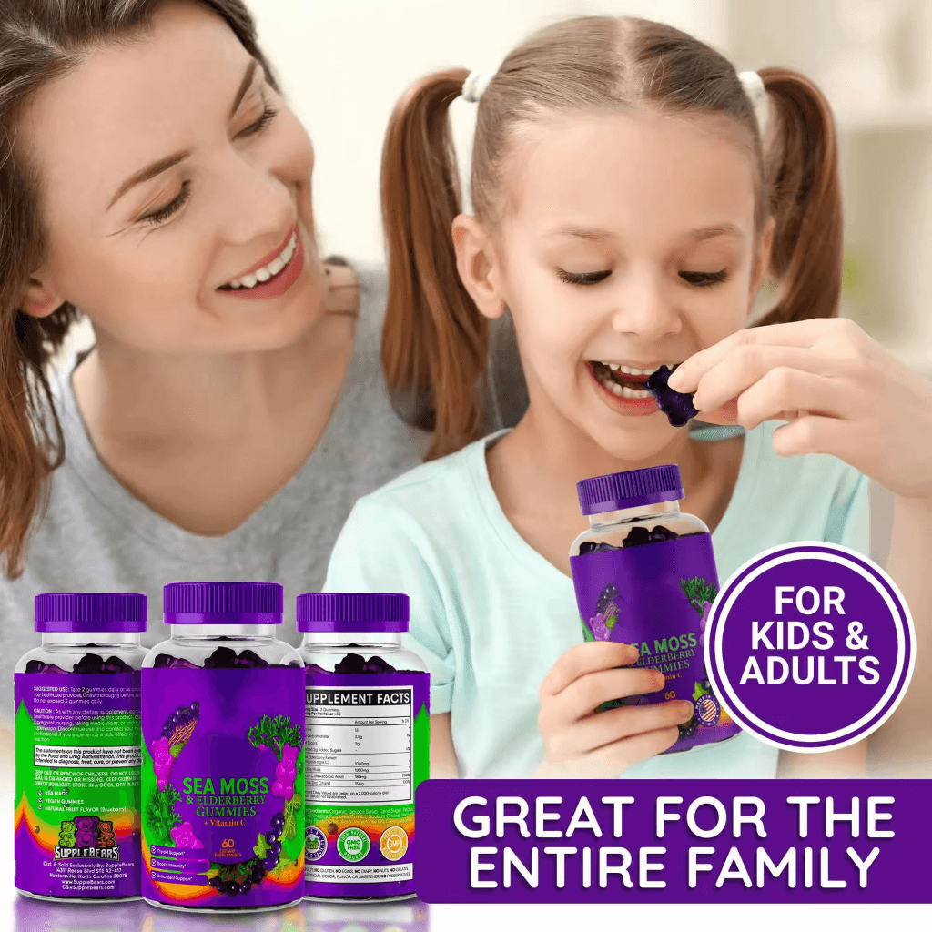 Private Label Organic Irish Bulk Bladderwrack Oem Burdock Root Elderberry Vegan Seamoss Sea Moss Gummies