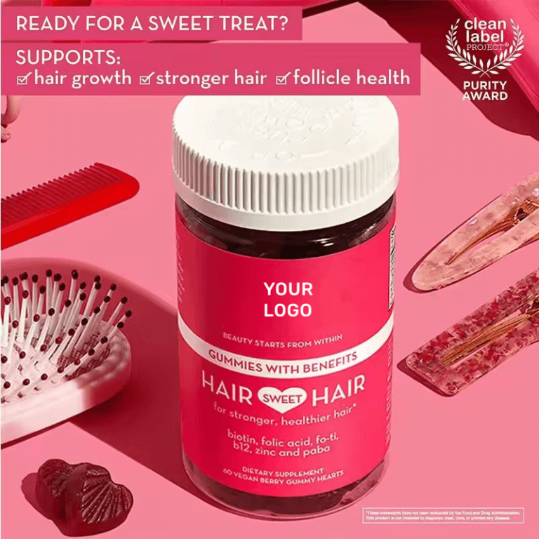 Organic Biotin Supplement Healthy Hair Vegan Vitamins Faster Hair Growth Stronger Nails Healthy Skin Hair Skin & Nails Gummies