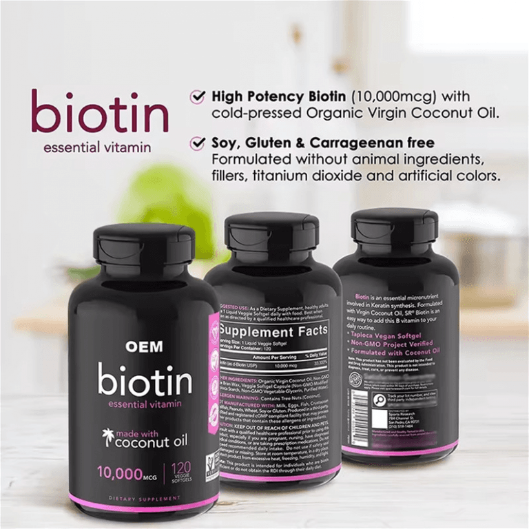 High Quality Biotin Capsules With Plant Extract Collagen and Keratin for Healthy Hair & Skin