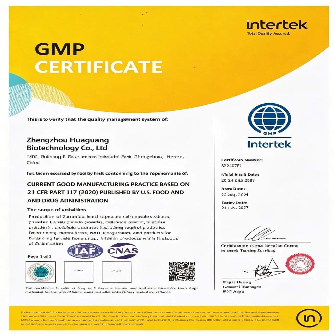 GMP Standard Production Management – Quality Assurance System