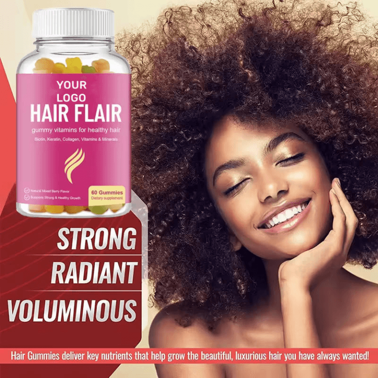 Vegan Biotin Gummies Biotin and Rich Vitamins Supplement for Hair Skin Nails Support