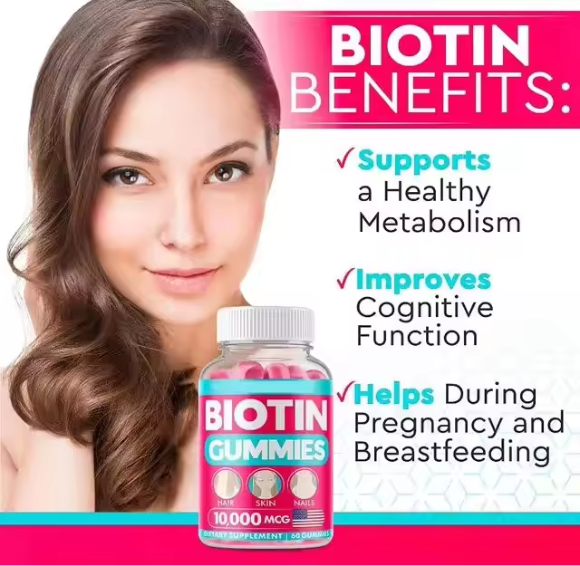 Dropshipping Private Label Vegan Biotin Collagen Gummies Hair Skin Nails Supplement With High Vitamin Content