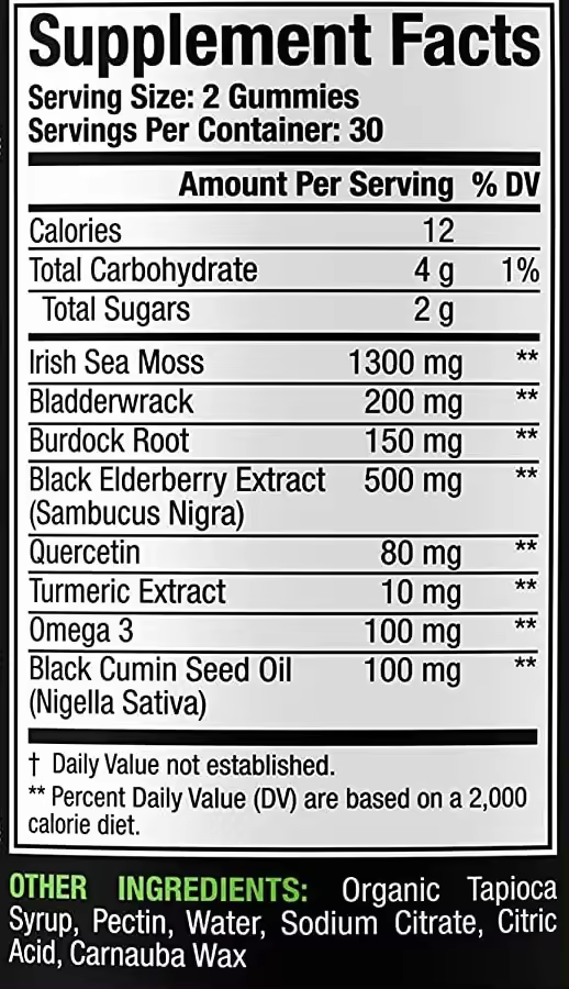 Private Label Spot Goods Immune Support Joints Digestion Skin Glow Hair Nails Skin Black Seed Oil Gummie