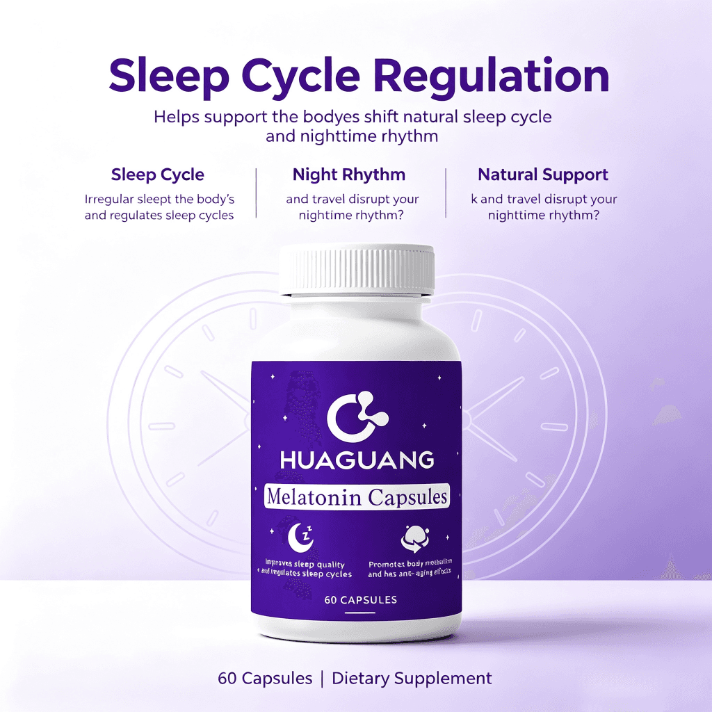 Hot Sale Theanine Capsules Sleep& Memory Support Adult Natural Melatonin Capsules Sleep Aid 2 Capsules Daily