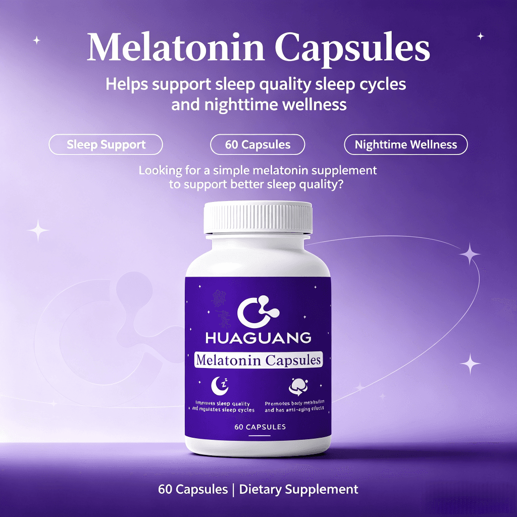 Hot Sale Theanine Capsules Sleep& Memory Support Adult Natural Melatonin Capsules Sleep Aid 2 Capsules Daily