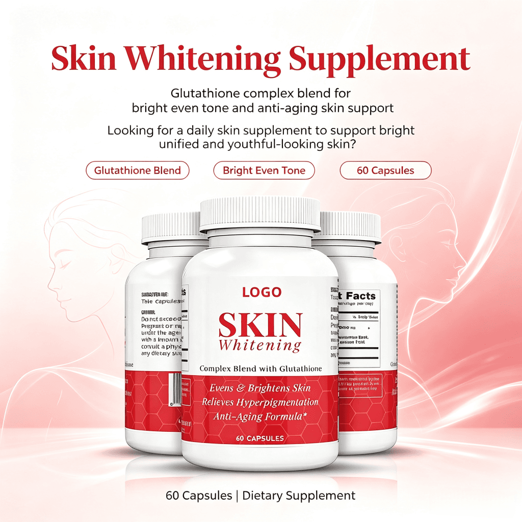 Free Costom Private Label 60 Pieces Glutathione Capsules Vitamin Complex Collagen Softgel for Skin Whitening