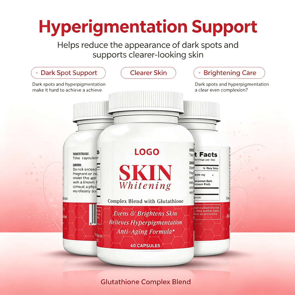 Free Costom Private Label 60 Pieces Glutathione Capsules Vitamin Complex Collagen Softgel for Skin Whitening
