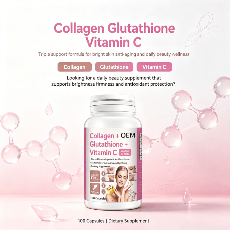 Skin Whitening Capsules Glutathione & Collagen Vitamin c Anti-Aging Supplement Brightening Capsules