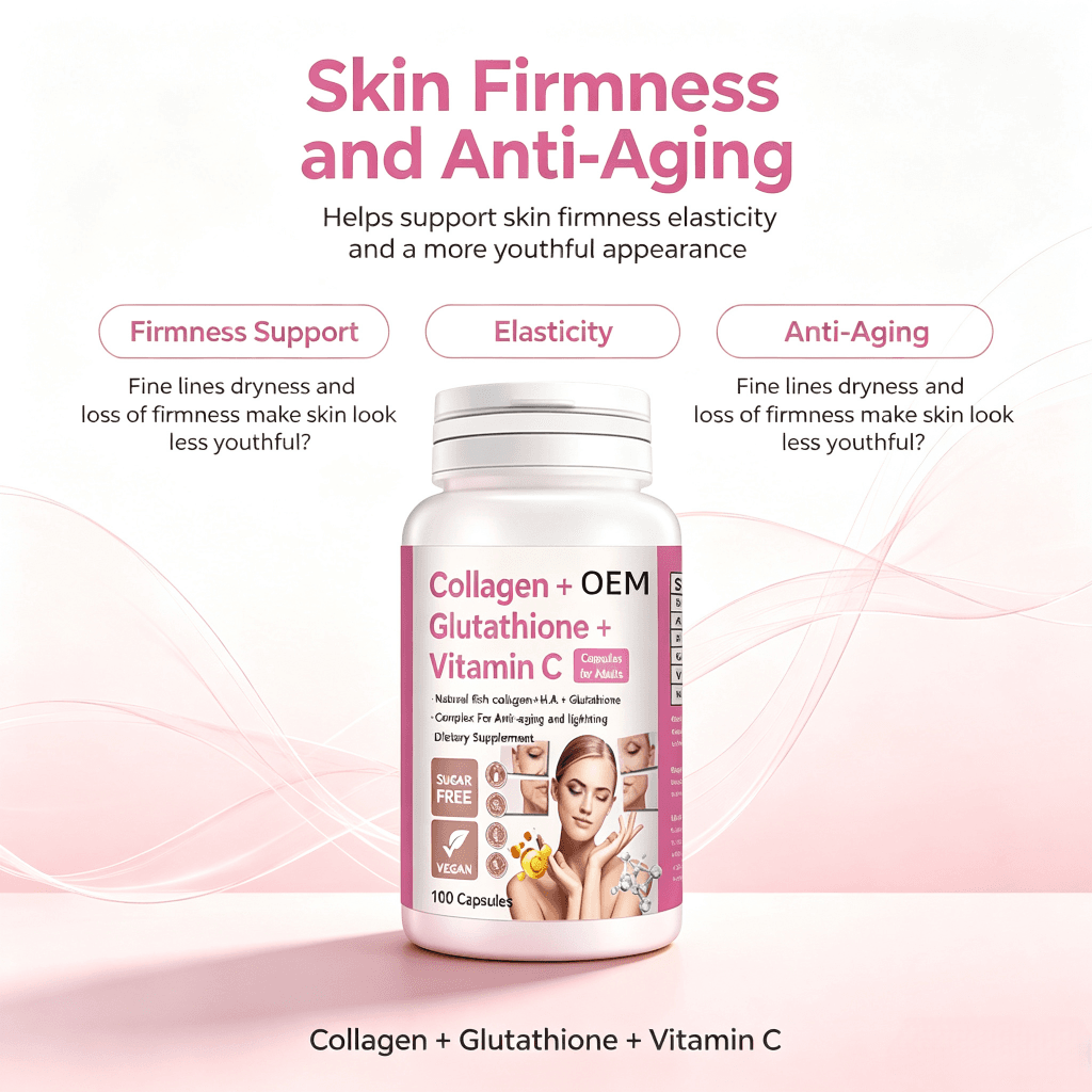 Skin Whitening Capsules Glutathione & Collagen Vitamin c Anti-Aging Supplement Brightening Capsules