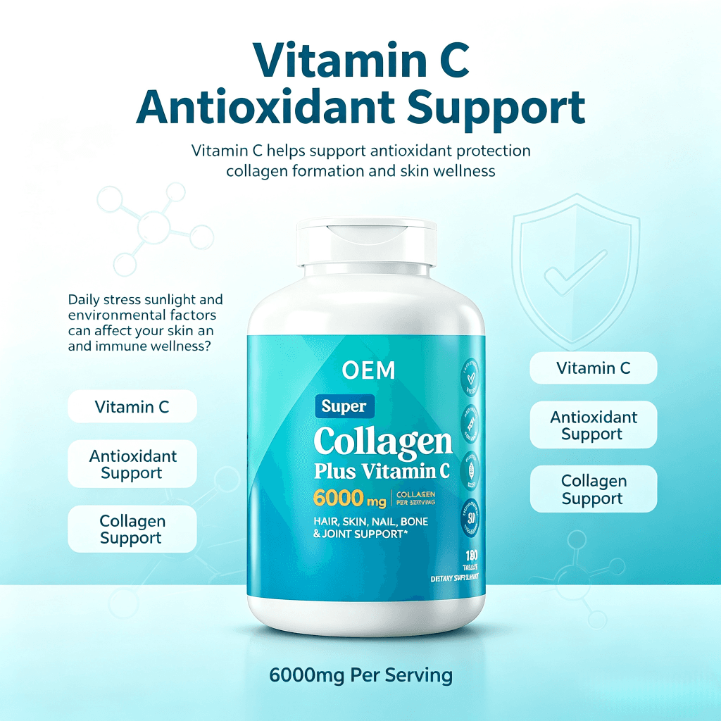 High Absorption Collagen Tablets for Hair Growth and Bone Support Hydrolyzed Collagen Peptides Tablets