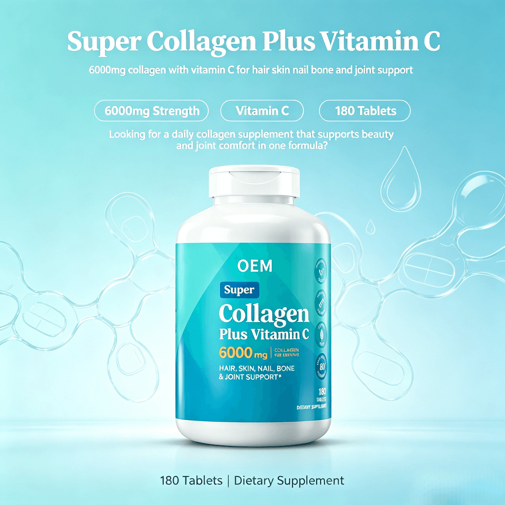High Absorption Collagen Tablets for Hair Growth and Bone Support Hydrolyzed Collagen Peptides Tablets