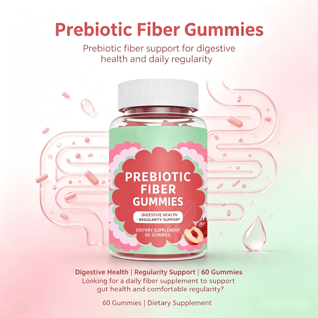 Wholesale Prebiotic Fiber Gummies for Digestive Health Probiotic Gummies Regularity Support 60 Count