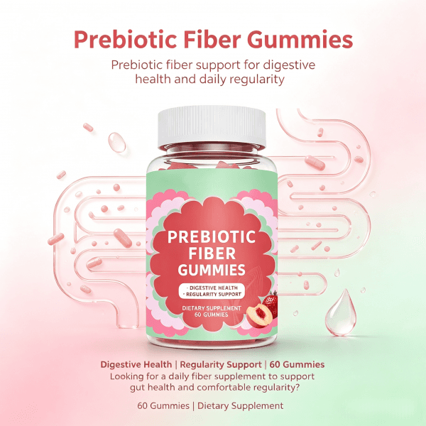 Wholesale Prebiotic Fiber Gummies for Digestive Health Probiotic Gummies Regularity Support 60 Count