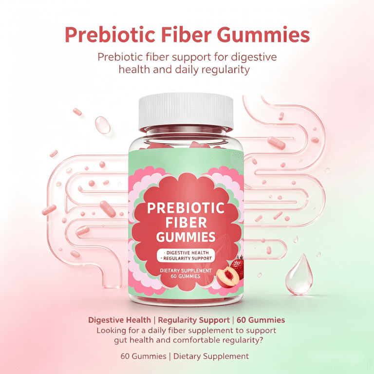 Wholesale Prebiotic Fiber Gummies for Digestive Health Probiotic Gummies Regularity Support 60 Count
