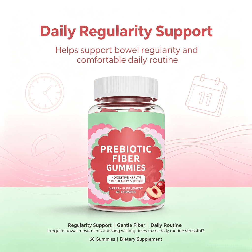Wholesale Prebiotic Fiber Gummies for Digestive Health Probiotic Gummies Regularity Support 60 Count