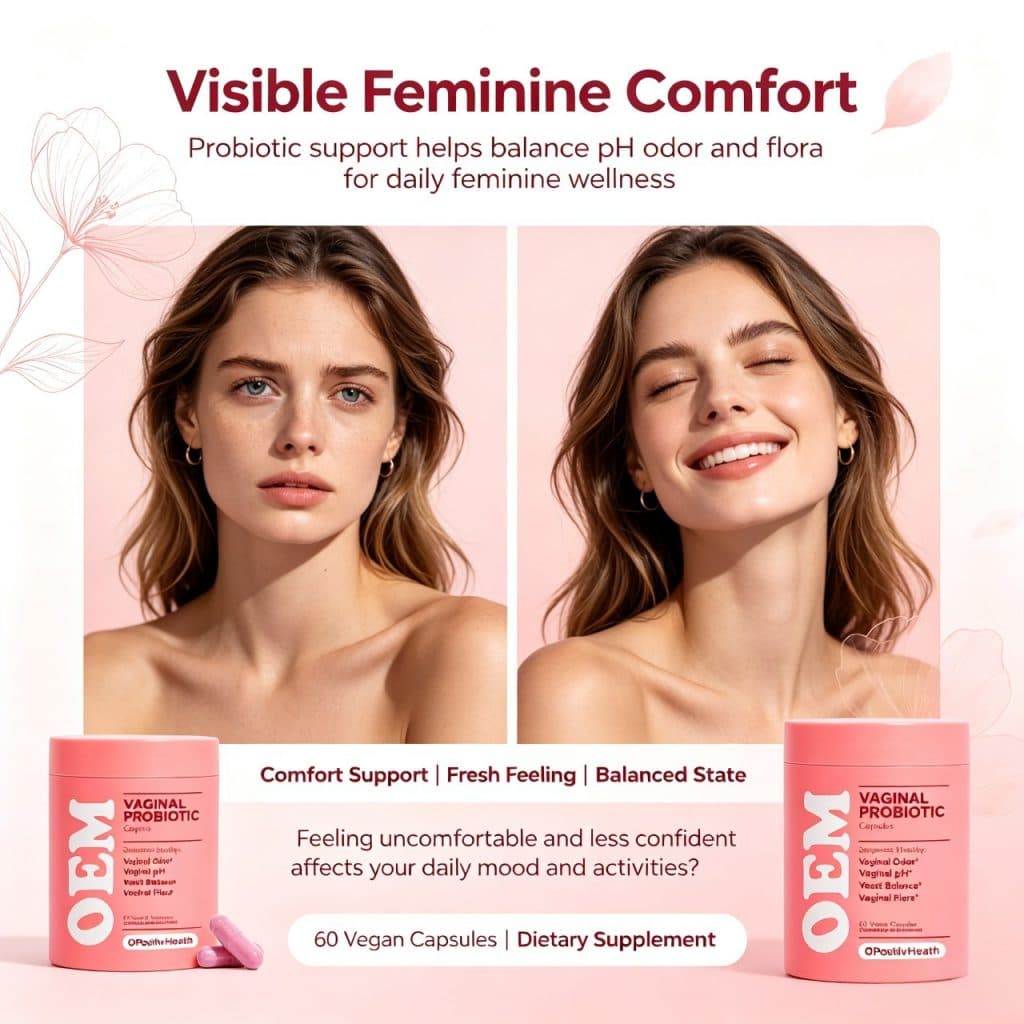 High Purity Menopause Probiotics Capsules for Women With Cranberry D-mannose Promotes Digestive Keep Health